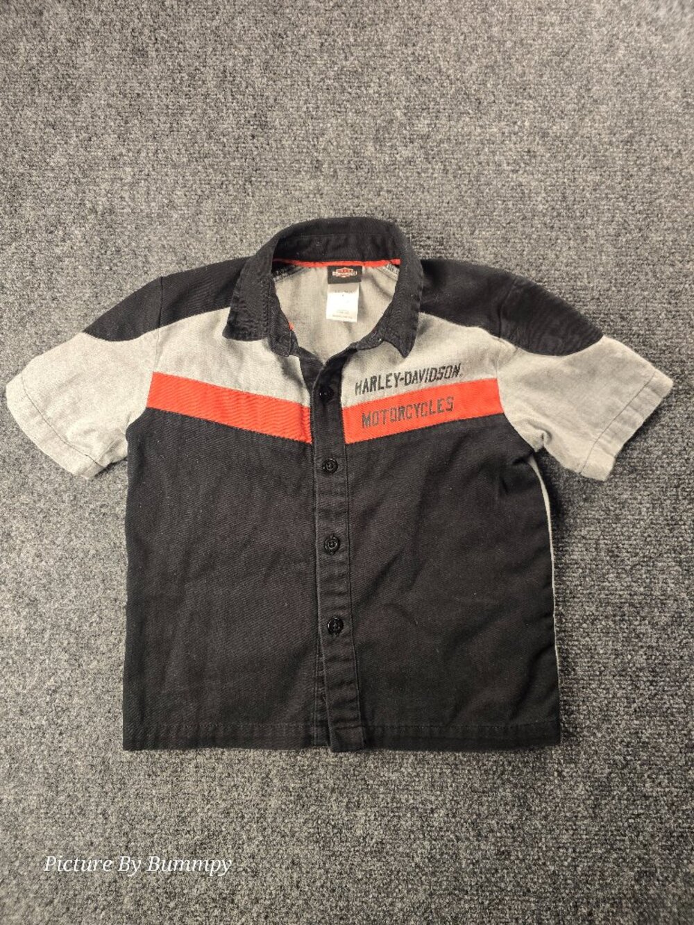 Genuine Harley-Davidson Little Boys' Short Sleeve Woven Shop Shirt, specifically